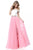 Sherri Hill - 51655 Two Piece Off-shoulder Tulle A-line Dress In White and Pink