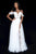 Sherri Hill - 51656 Plunging Off-Shoulder A Line Beaded Dress In White