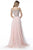 Sherri Hill - 51658 Beaded Off-Shoulder Chiffon A-line Gown In Pink