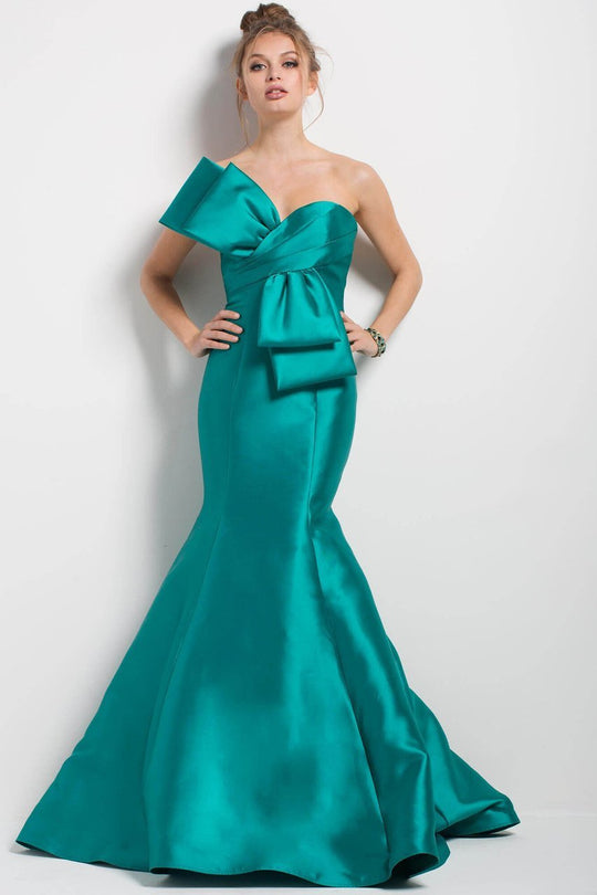 51662 Bow Accented Mermaid Dress