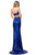 Sherri Hill - 51663 Long Sequined Halter Trumpet Dress In Blue