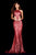 Sherri Hill - 51663 Long Sequined Halter Trumpet Dress In Red