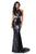 Sherri Hill - 51663 Long Sequined Halter Trumpet Dress In Black