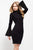 51675 Bell Sleeve Short Studded Dress