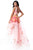 Sherri Hill - 51684 Square Neck Floral Organza High Low A-Line Dress In Pink and Print
