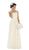 May Queen - Dainty Cap Sleeve Lace Applique Illusion Prom Gown