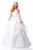 Sherri Hill - 51701 Strapless Bodice Tiered Organza Ballgown In White