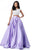 Sherri Hill - 51714 Two-Piece Bead-Crusted Satin Ballgown In Purple