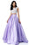 Sherri Hill - 51714 Two-Piece Bead-Crusted Satin Ballgown In Purple