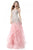 Sherri Hill - 51719 Embroidered Sweetheart Ruffled Tulle Trumpet Dress In Pink and Multi-Color