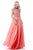 Sherri Hill - 51724 Two Piece Beaded High Halter Chiffon Dress In Pink