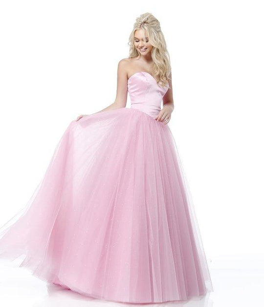 Sherri Hill - 51728 Strapless Sweetheart Pleated Ballgown In Pink