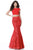 Sherri Hill - 51730 Two Piece Jersey and Lace Mermaid Dress In Red