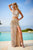Sherri Hill - 51737 Beaded Two Piece High Slit Dress In Gold