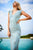 Sherri Hill - 51746 Beaded V-Neck Sheath Evening Gown In Blue