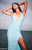 Sherri Hill - 51748 Full Sequins Plunging Halter Fitted Evening Gown In Blue