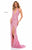 Sherri Hill - 51748 Full Sequins Plunging Halter Fitted Evening Gown In Pink