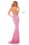 Sherri Hill - 51748 Full Sequins Plunging Halter Fitted Evening Gown In Pink