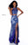 Sherri Hill - 51756 Two Piece Sequins Dress With Long Slit In Purple