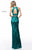 Sherri Hill - 51756 Two Piece Sequins Dress With Long Slit In Green