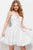 Jovani Sleeveless V-Neck A-Line Cocktail Dress 51788 - 1 pc Off White/Silver In Size 4 Available In White and Silver