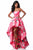 Sherri Hill - 51791 Strapless Floral Print High Low A-Line Dress In Pink and Print