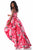 Sherri Hill - 51791 Strapless Floral Print High Low A-Line Dress In Pink and Print
