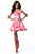 Sherri Hill - 51793 Short Wide V-Neck Floral Print A-Line Dress In Pink and Print