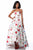 Sherri Hill - 51795 Strapless Semi-Sweetheart Floral Print Ballgown In White and Print