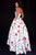 Sherri Hill - 51795 Strapless Semi-Sweetheart Floral Print Ballgown In White and Print