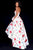 Sherri Hill - 51795 Strapless Semi-Sweetheart Floral Print Ballgown In White and Print