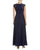 Aidan Mattox - 151A12840 Sheer Cap Sleeve Lace Godet A-Line Dress In Blue