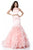 Sherri Hill - 51801 Two Piece Fitted Ruffled Tulle Mermaid Dress In Pink