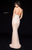 Sherri Hill - 51811 Fully Beaded Plunging Illusion Halter Evening Gown In Neutral