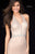 Sherri Hill - 51811 Fully Beaded Plunging Illusion Halter Evening Gown In Neutral