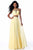Sherri Hill - 51812 Strap-Detailed Two Piece Chiffon A Line Dress In Yellow