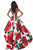 Sherri Hill - 51816 Strapless Floral Print High Low A-Line Dress In Red and Print