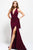 51827 Jersey Plunging V-neck Sheath Dress
