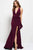 51827 Jersey Plunging V-neck Sheath Dress