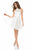 Sherri Hill - 51835 High Halter Satin Floral Applique A-Line Dress In White