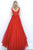 Sherri Hill - 51839 Lace V-Neck Taffeta Ballgown In Red