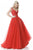 Sherri Hill - 51839 Lace V-Neck Taffeta Ballgown In Red