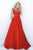 Sherri Hill - 51839 Lace V-Neck Taffeta Ballgown In Red