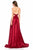 Sherri Hill - 51843 Two Piece Lace Appliqued Gown with Slit In Red