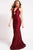 51847 Sleeveless Plunging Lace Illusion Prom Dress