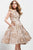 51853 Floral Bateau A-line Dress