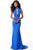 Sherri Hill - 51859 Fitted Beaded Trumpet Evening Dress In Blue