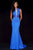 Sherri Hill - 51859 Fitted Beaded Trumpet Evening Dress In Blue