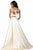 Sherri Hill - 51863 Two Piece Floral Applique Charmeuse A-line Dress In Yellow