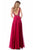Sherri Hill - 51874 Beaded V-Neck Bodice Chiffon Dress In Red
